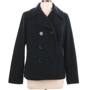 Old Navy wool double breasted black pea coat